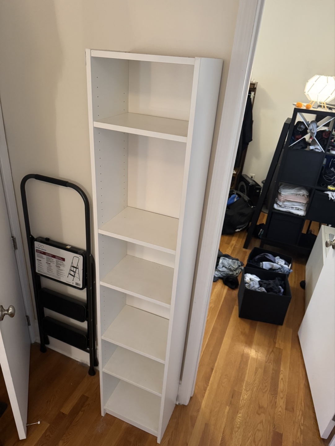White IKEA Billy Bookshelf - 5 Shelves