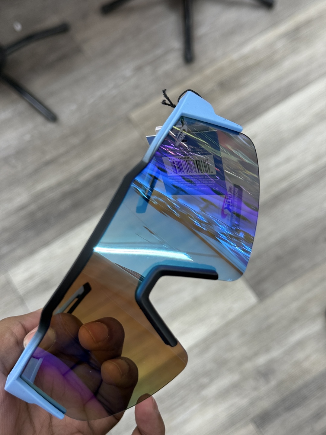 Cool Sunglasses, Blue Frame, Mirrored Lenses - photo 2