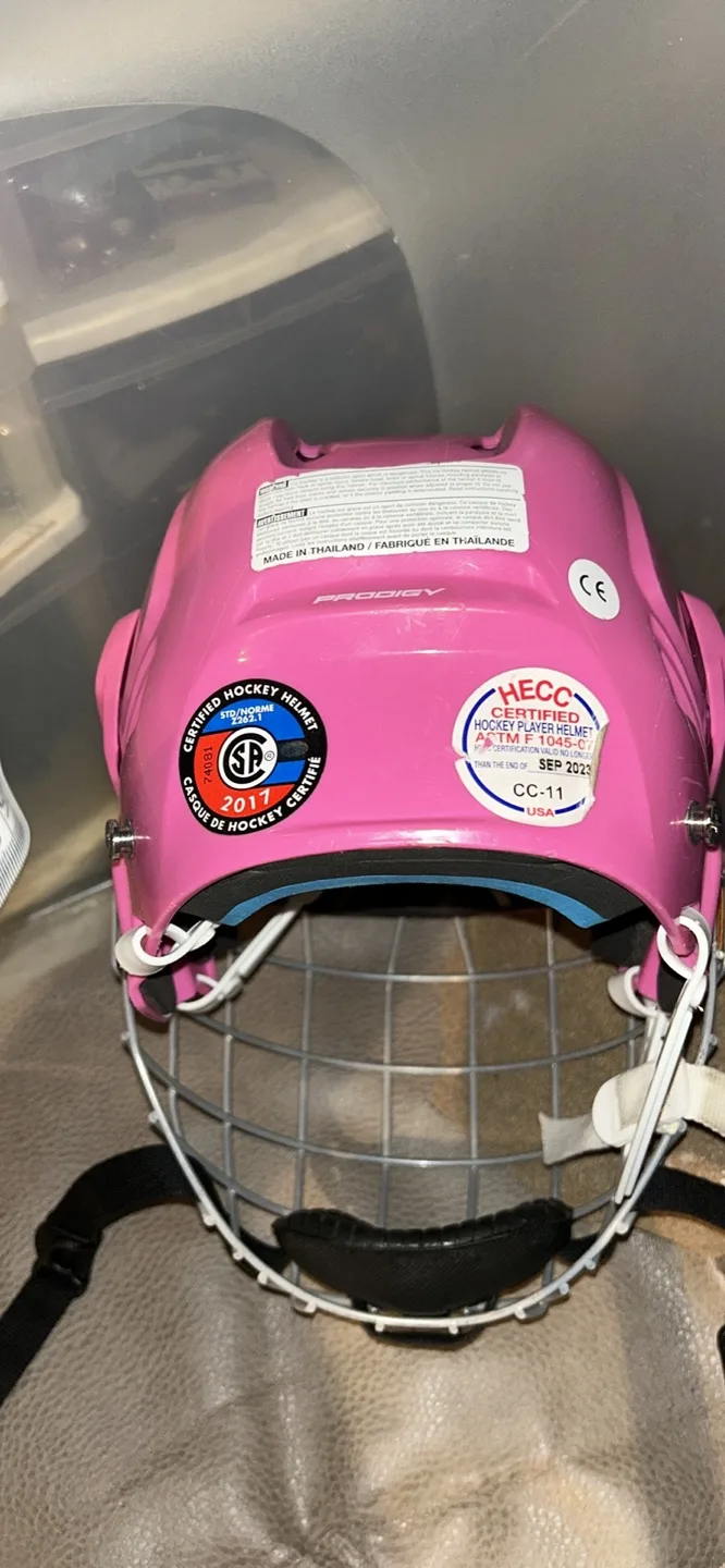 size xs, Pink Bauer Hockey Helmet with Cage image indicator(2)