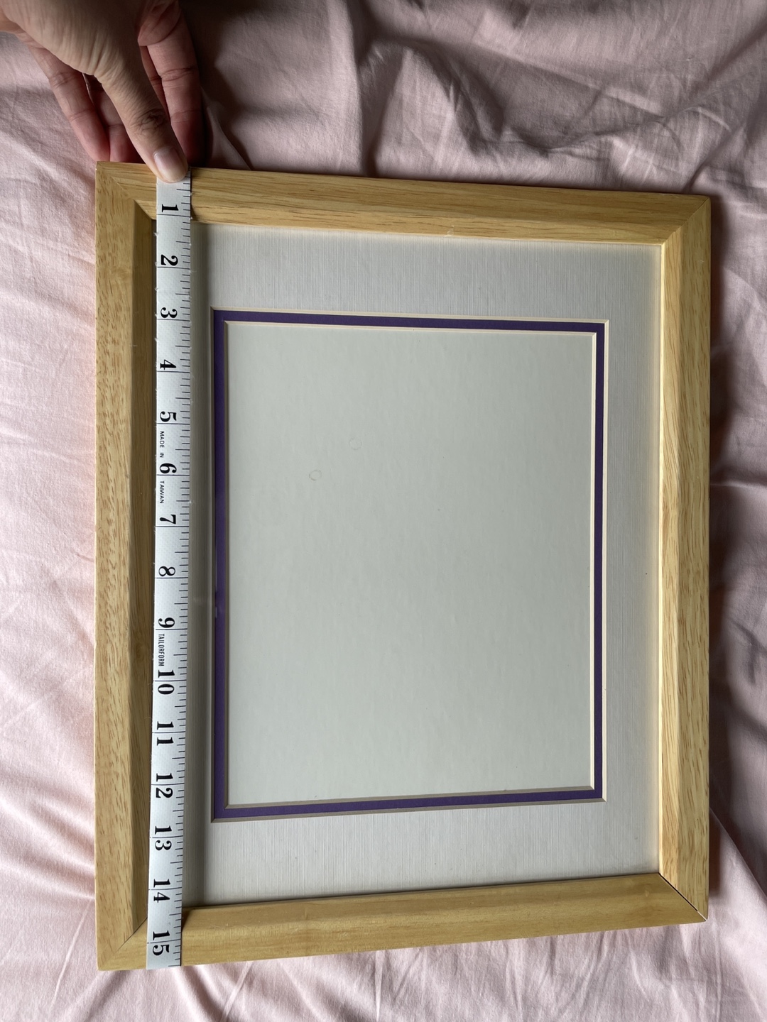 Wooden picture frame with double mat - photo 5
