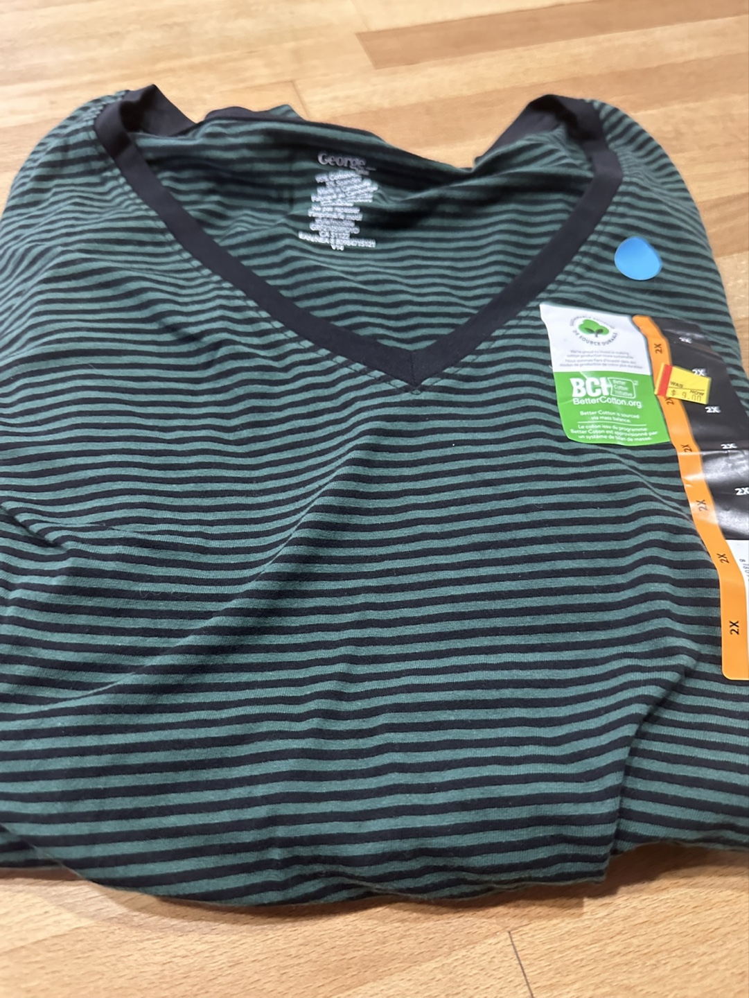 George Women's V-Neck Striped long sleeve