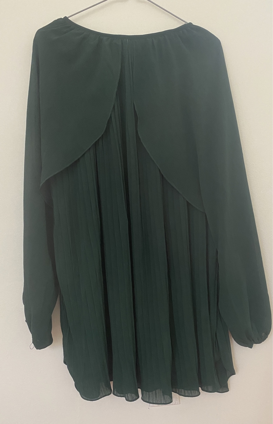 Emerald Green Pleated Blouse