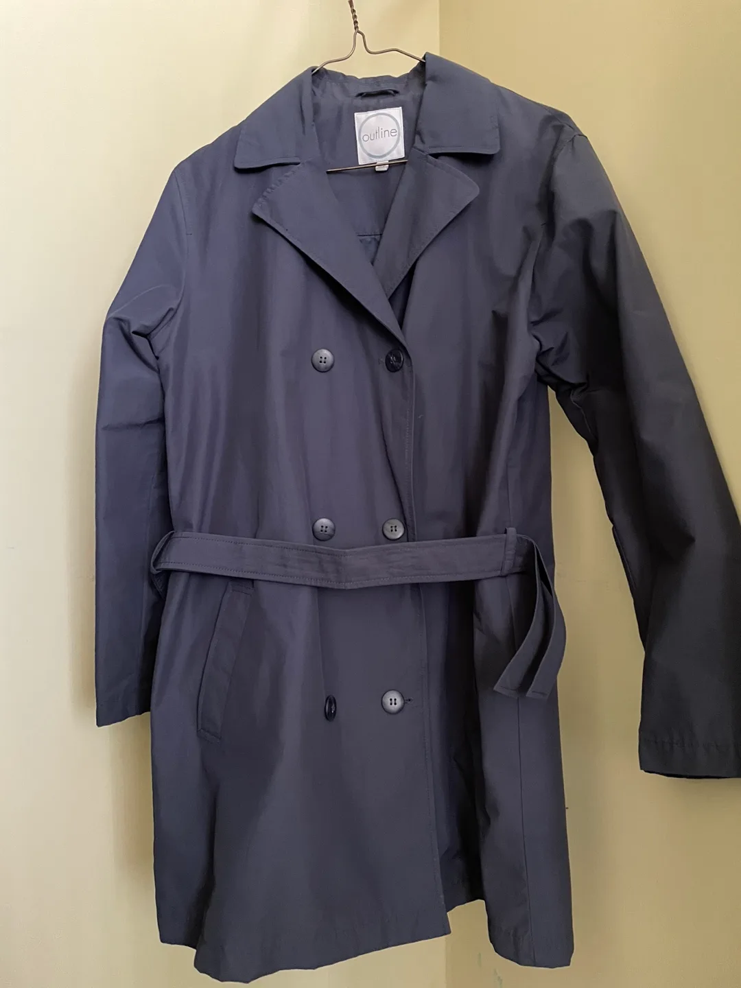 Outline Women's Dark Blue Grey Trench Coat image indicator(4)