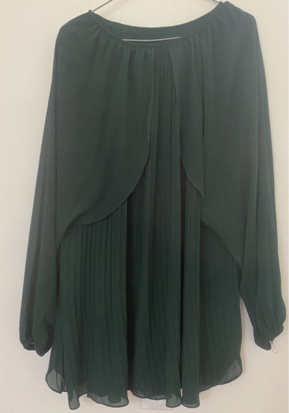 Emerald Green Pleated Blouse - photo 2