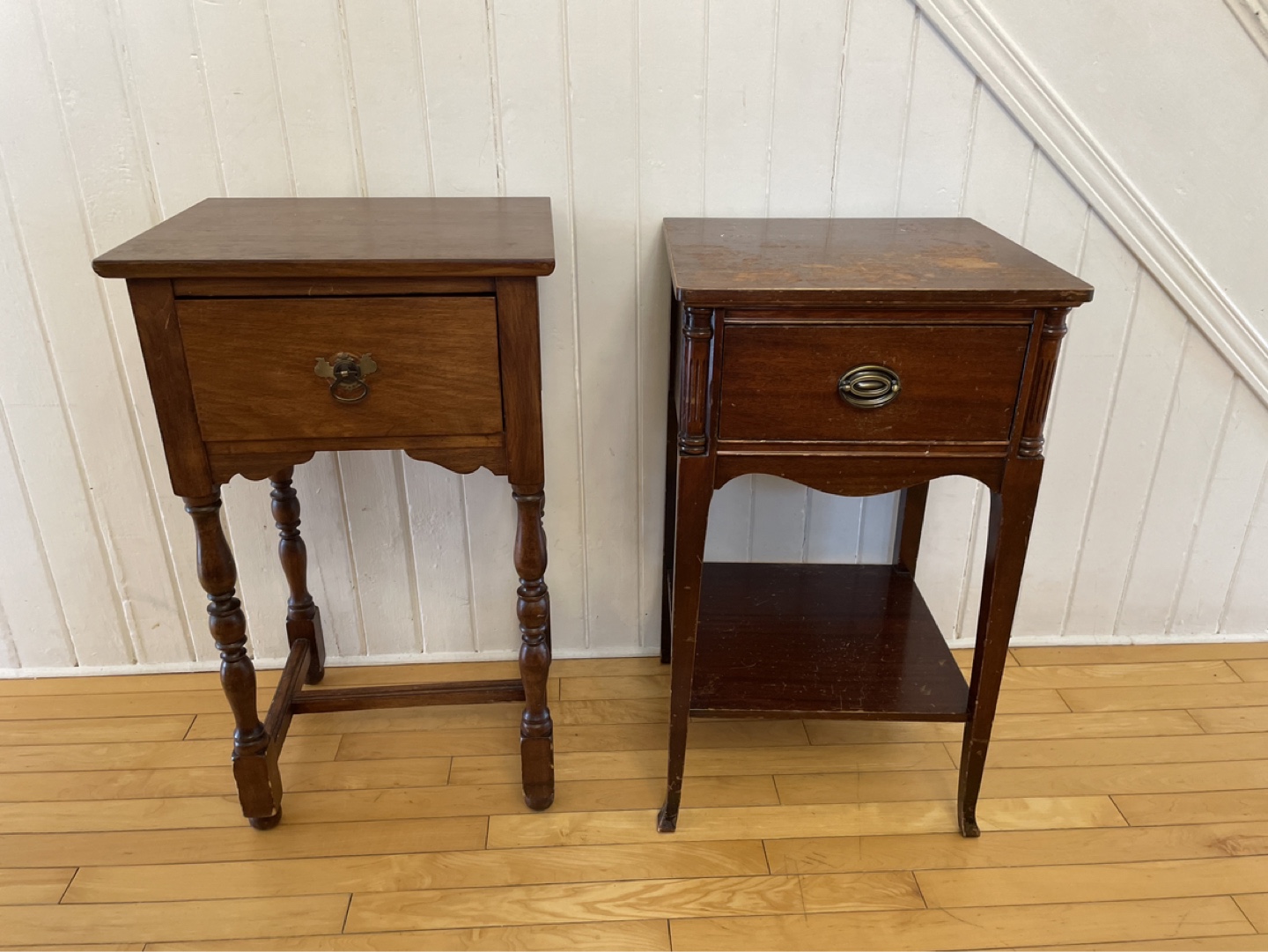 Pair of Vintage Wooden End Tables