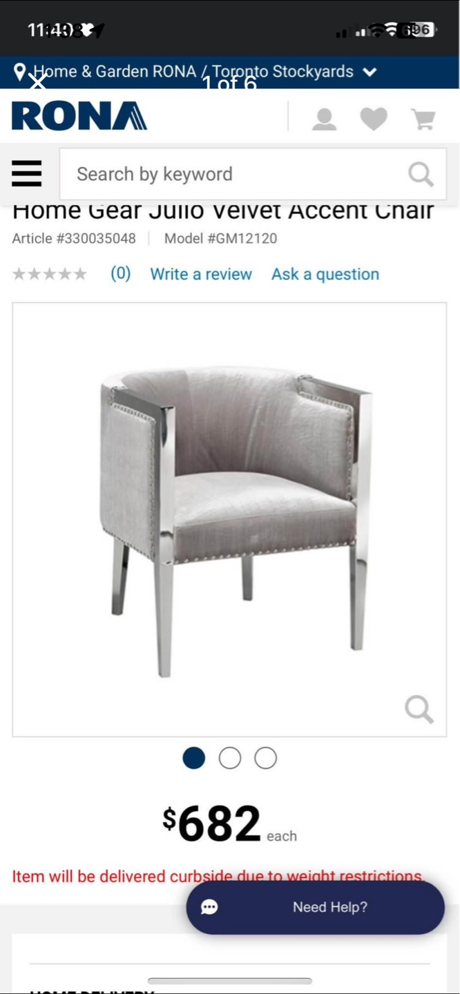 Velvet Accent Armchair - photo 5