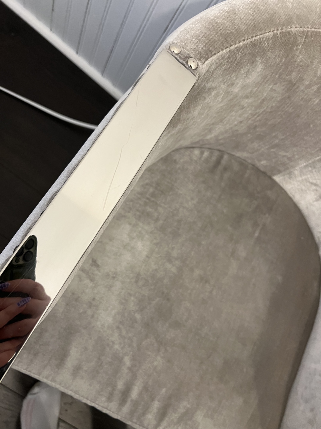 Velvet Accent Armchair - photo 3