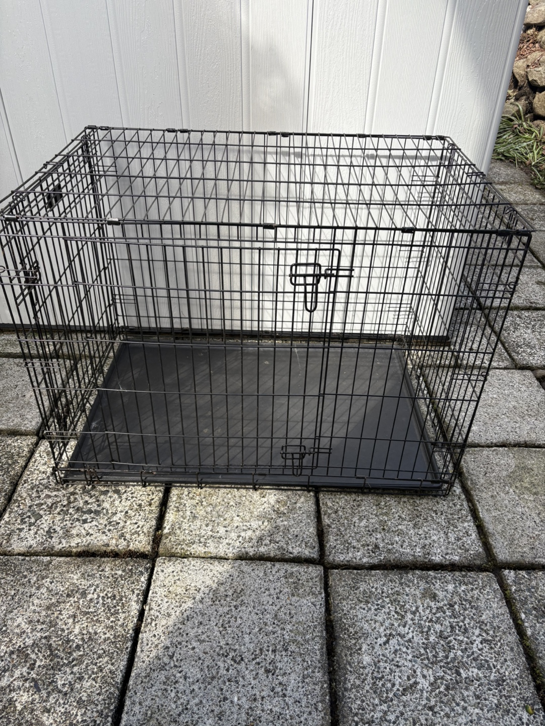 Top Paw Large Folding Double Door Dog Crate