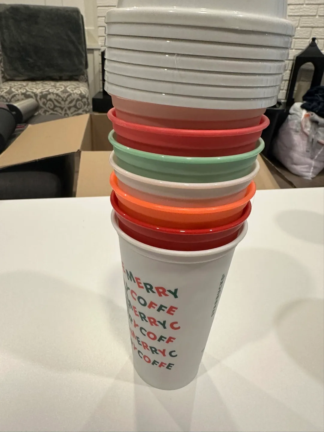 Starbucks Holiday Cups - Stack of 10 thumbnail