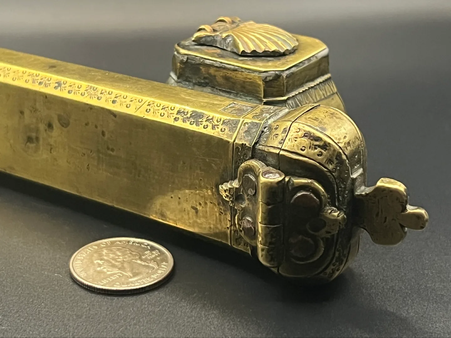 Antique brass ottoman scribe set image indicator(6)