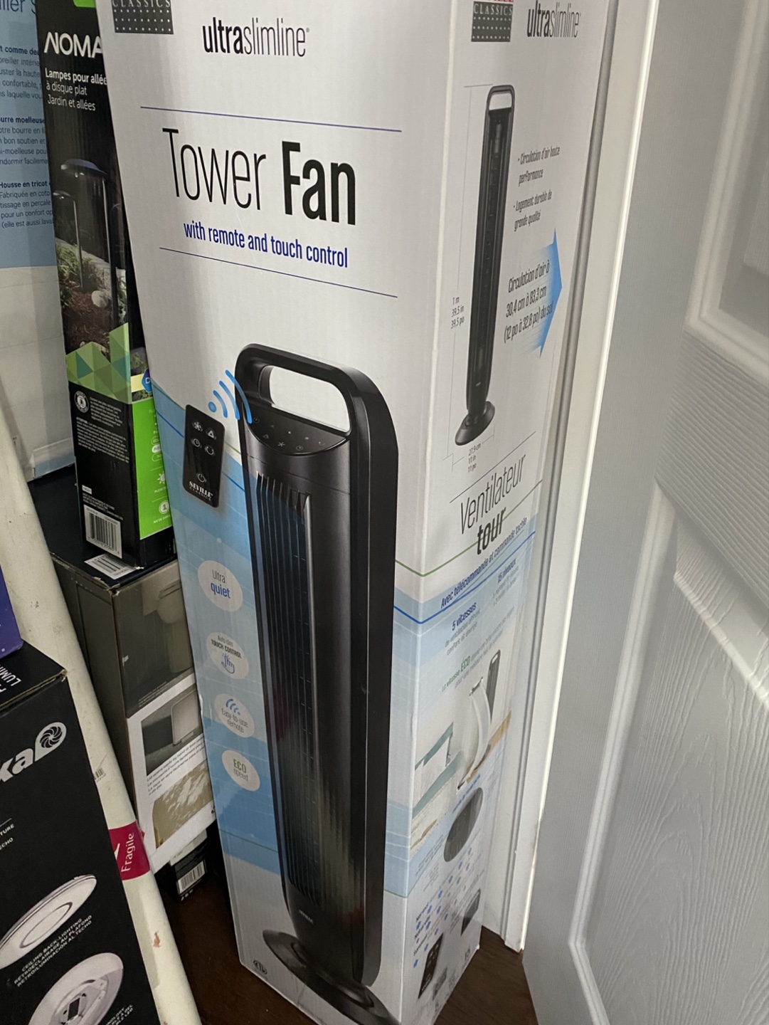 NOMA Ultraslimline Tower Fan with Remote