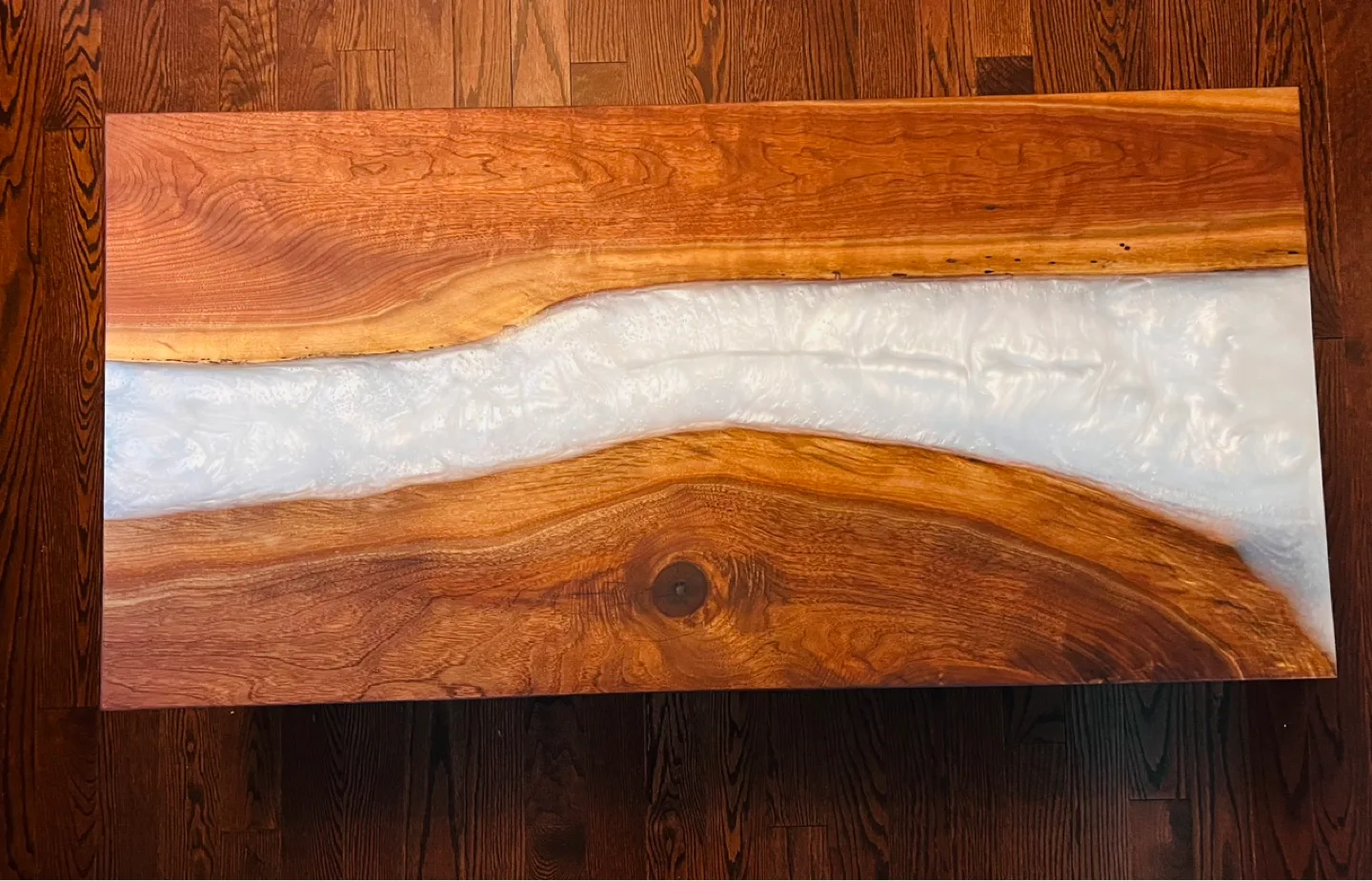 Get this Beautiful White Epoxy Table before Santa Comes in!!! image indicator(2)