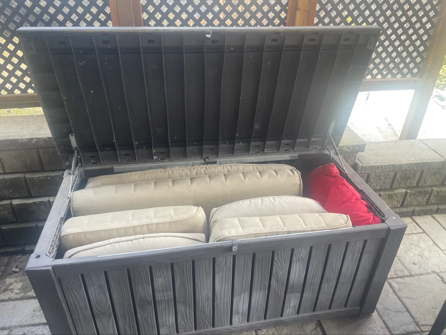 4-Piece Wicker Patio Set with Storage Box image indicator(4)