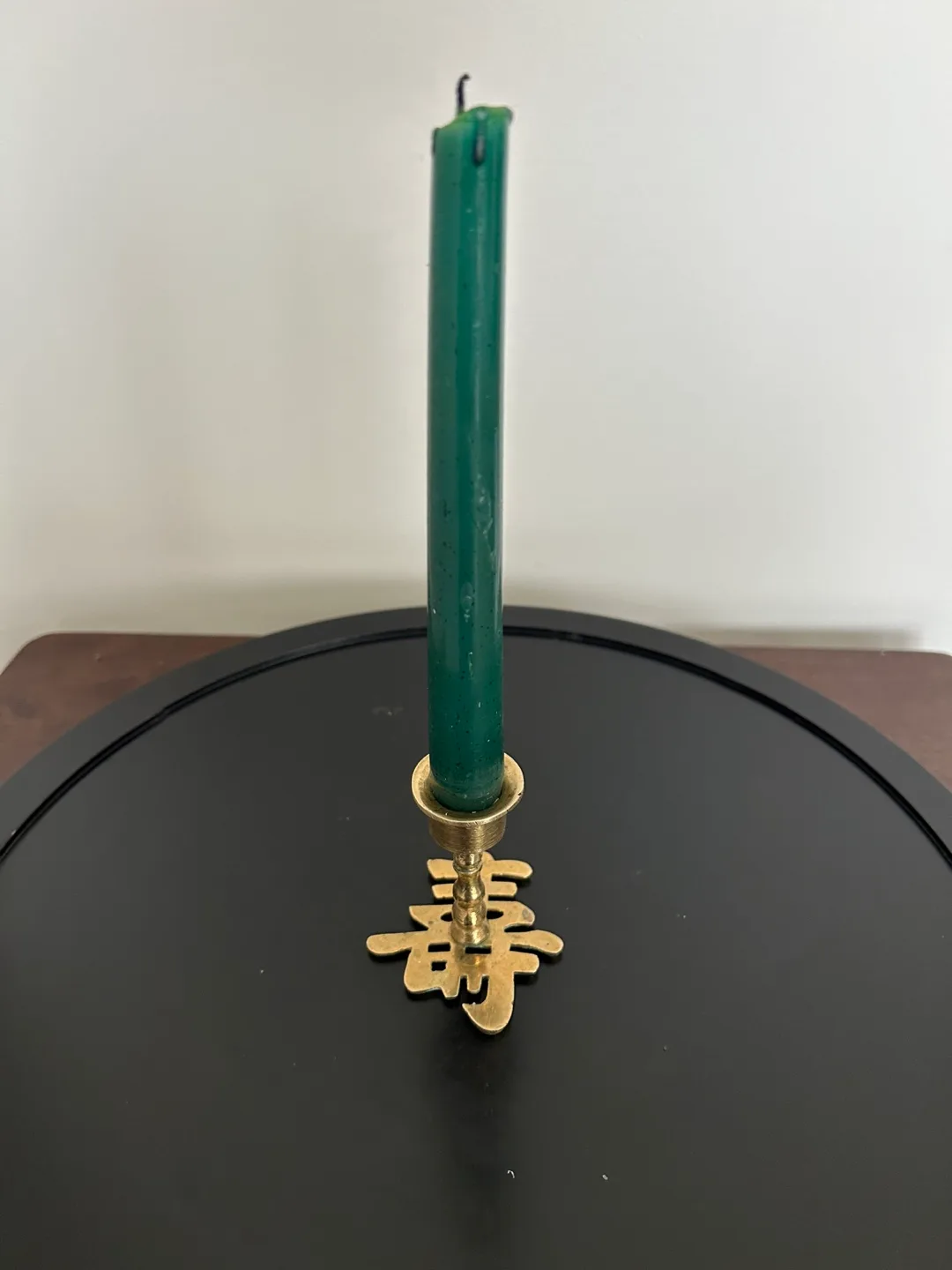 Vintage Chinese Brass candlestick 2,5” image indicator(3)