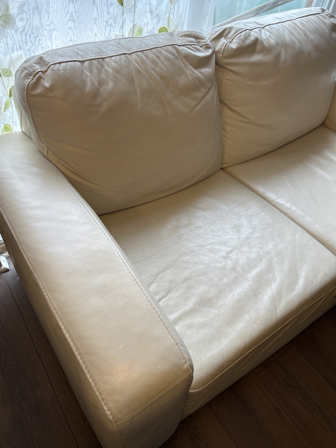 Cream Leather 35 Inch * 59 Inch - photo 4