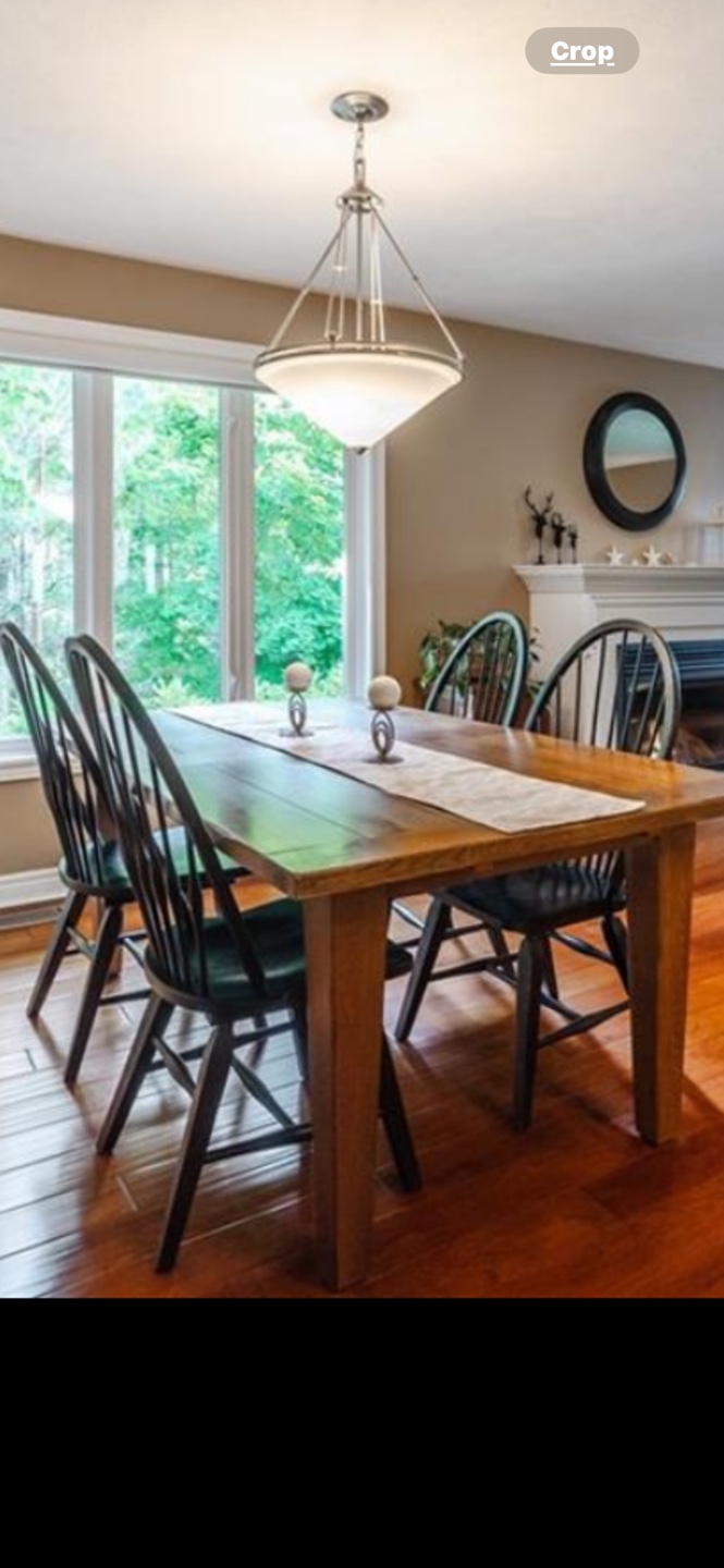 Rustic Farmhouse Dining Set - Table and Four Chairs