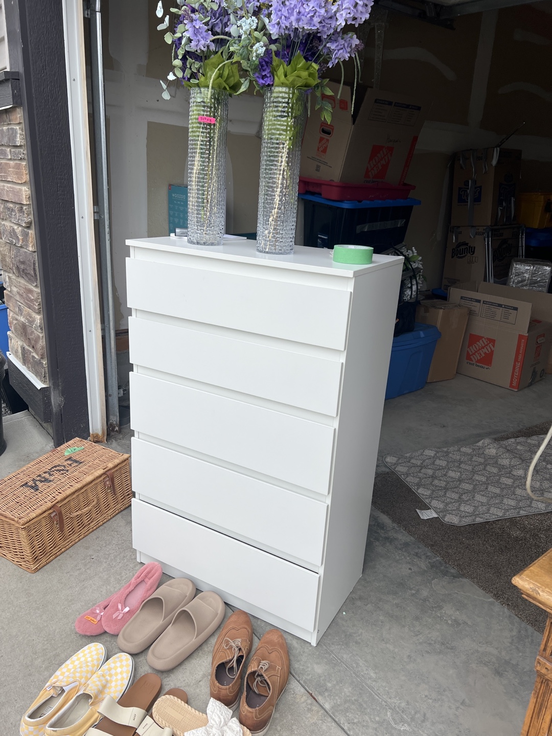 White 5-Drawer Chest of Drawers