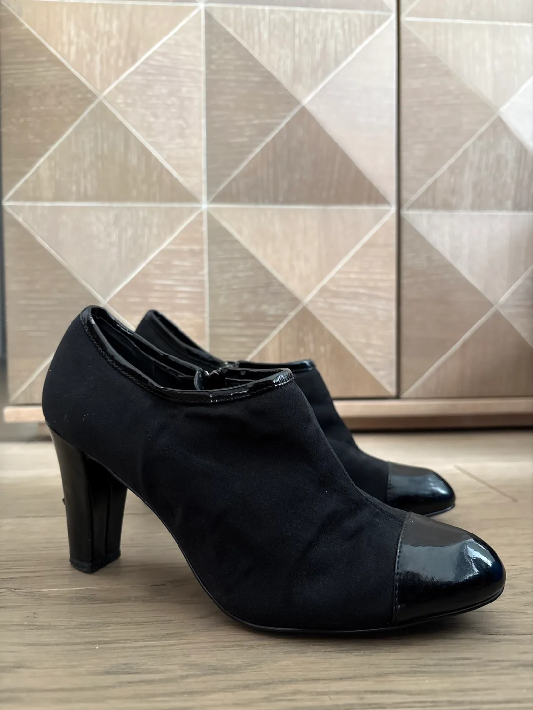 AK Anne Klein Black Ankle Boots thumbnail