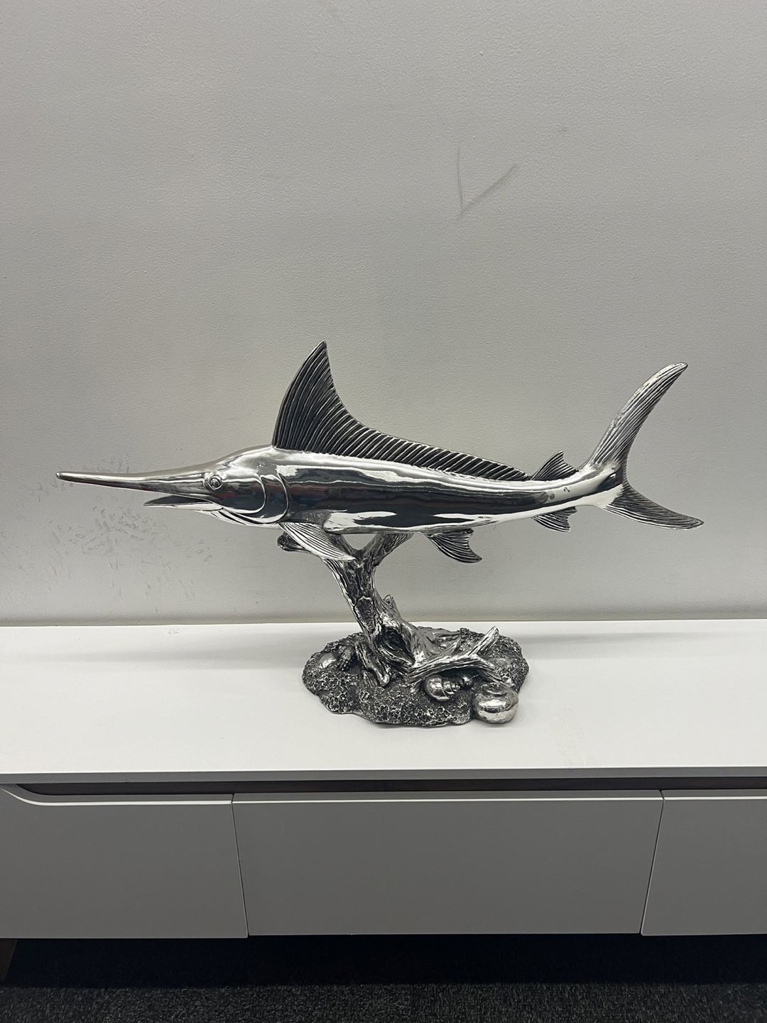 Silver Swordfish Sculpture - photo 2