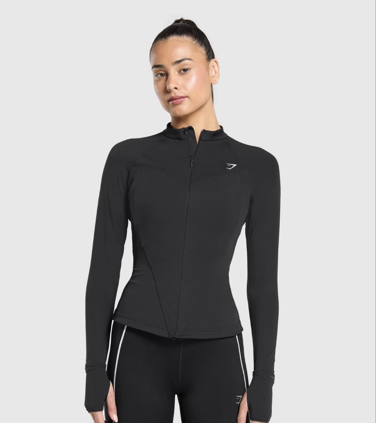 Gymshark Black Long Sleeve Running Jacket