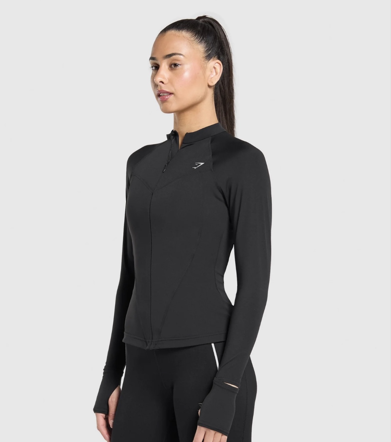 Gymshark Black Long Sleeve Running Jacket - photo 3