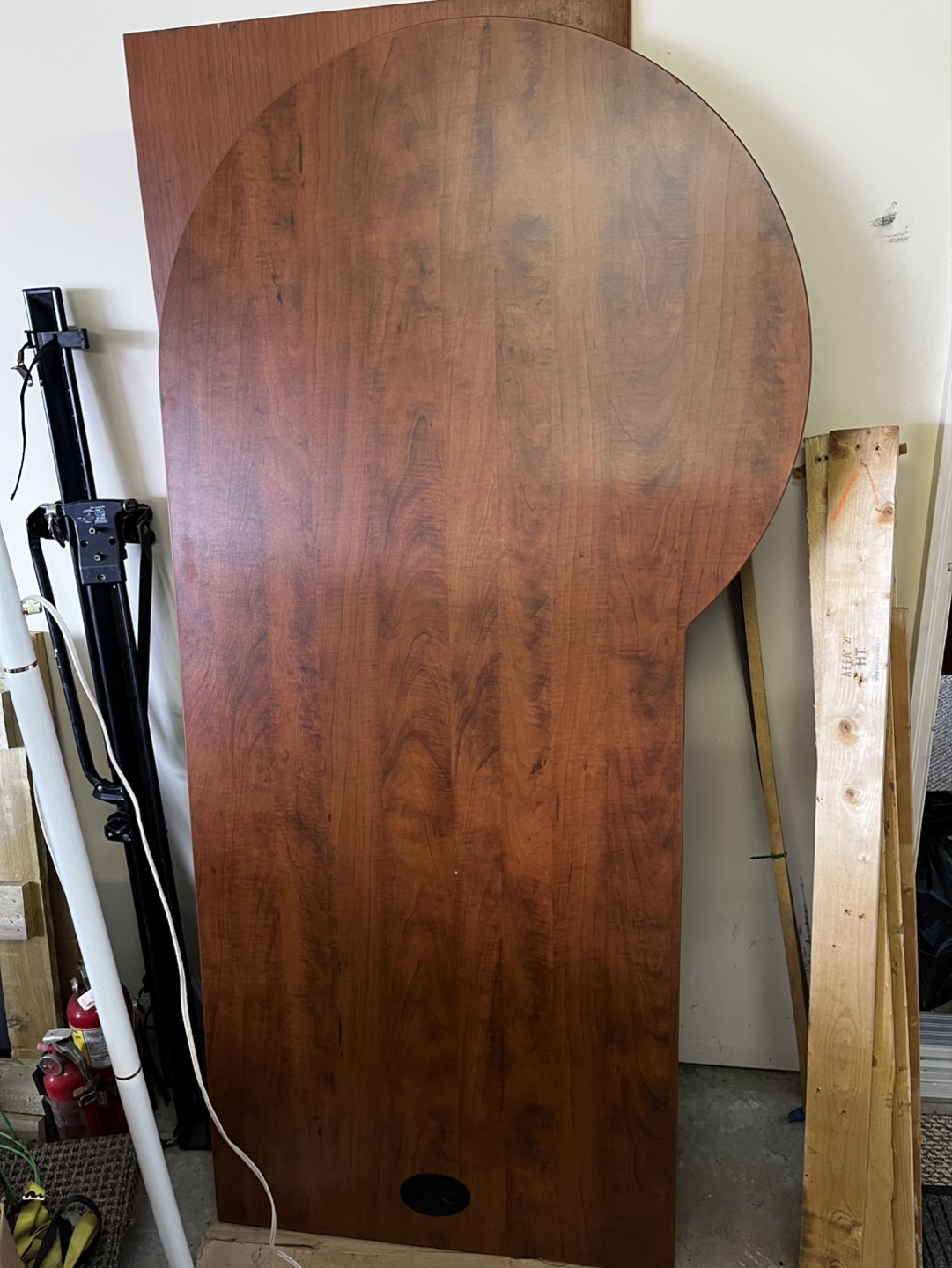 Office Desk Top & Legs - Cherry Finish