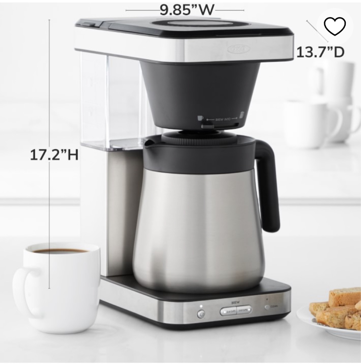 OXO Brew 8-Cup Coffee Maker - Stainless Steel - photo 2