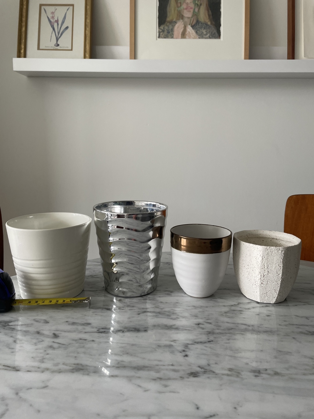 Set of eight planters