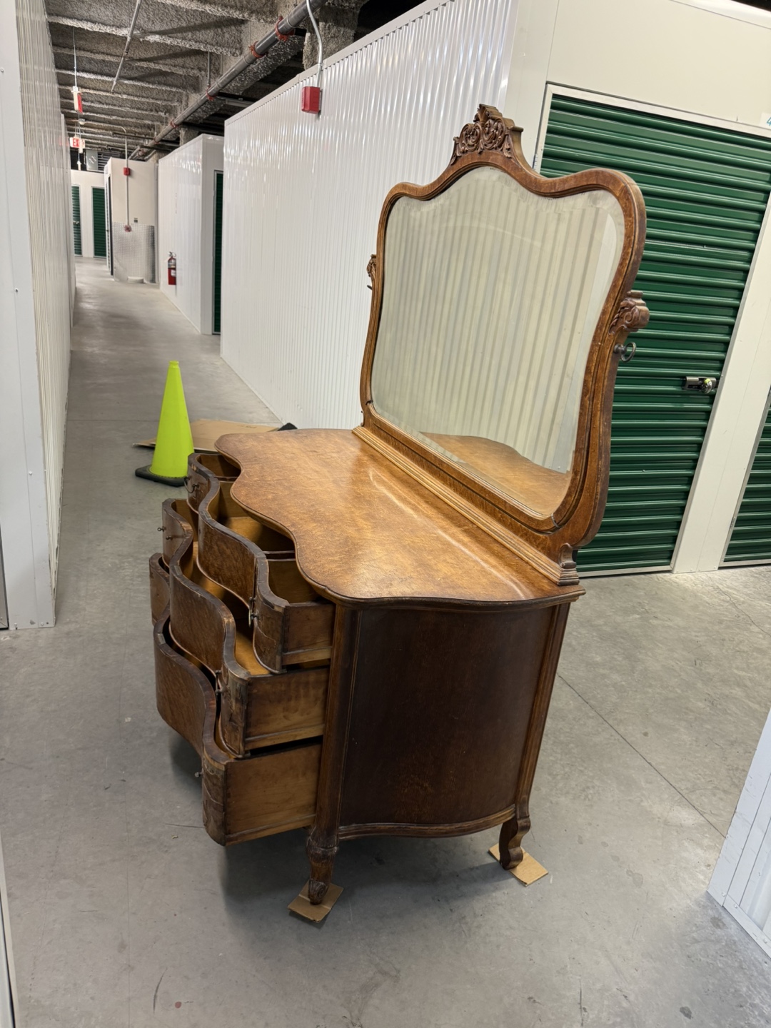 Antique Vanity Dresser with Mirror - photo 2
