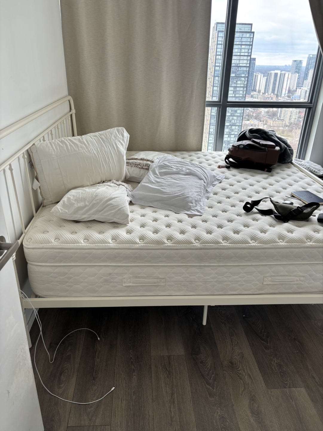 King Mattress and Metal Frame - photo 2