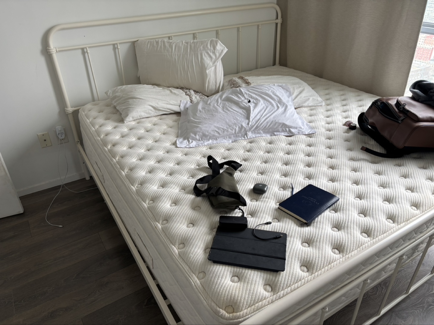 King Mattress and Metal Frame