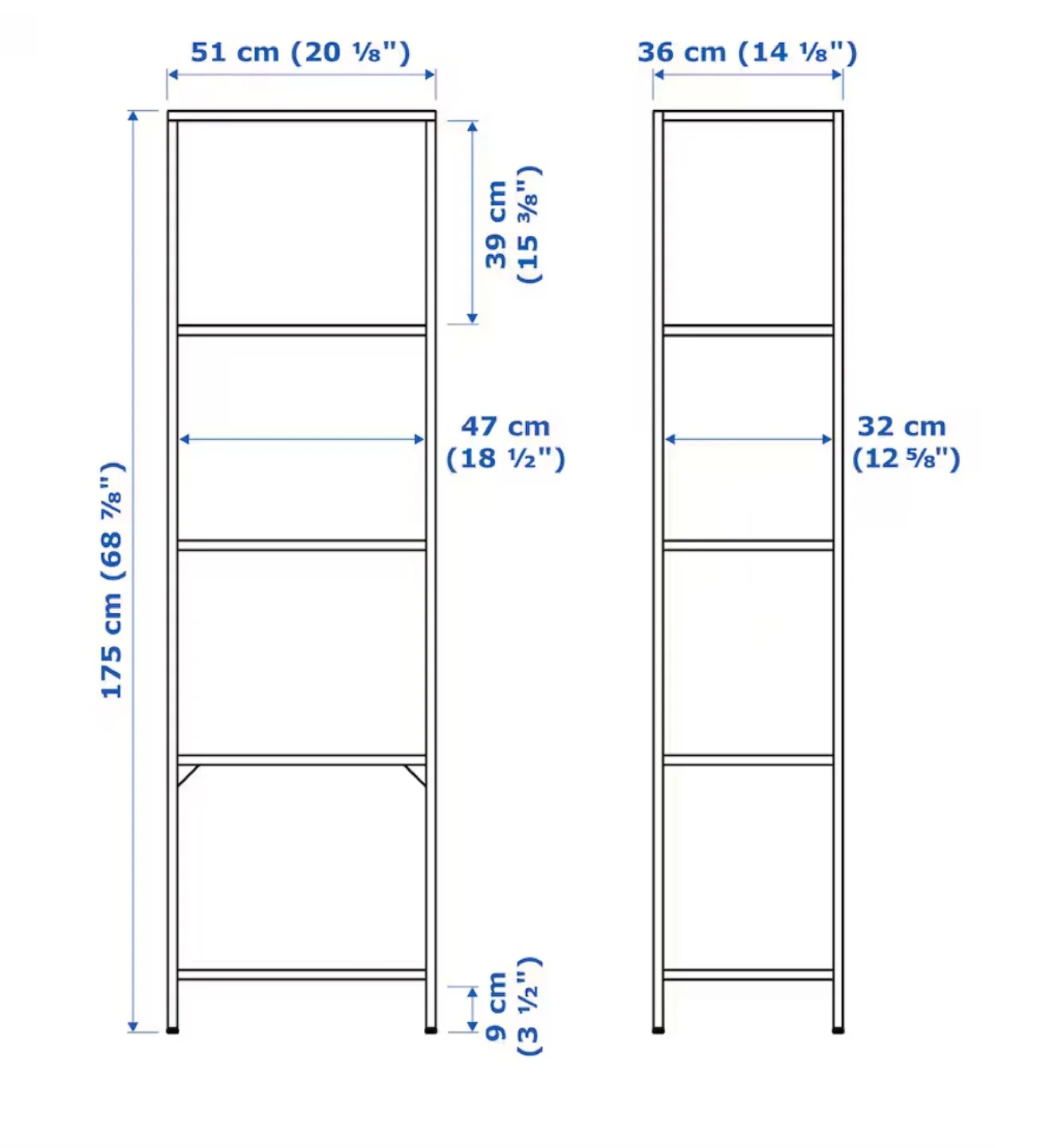 Black Metal and Glass Shelving Unit image indicator(2)