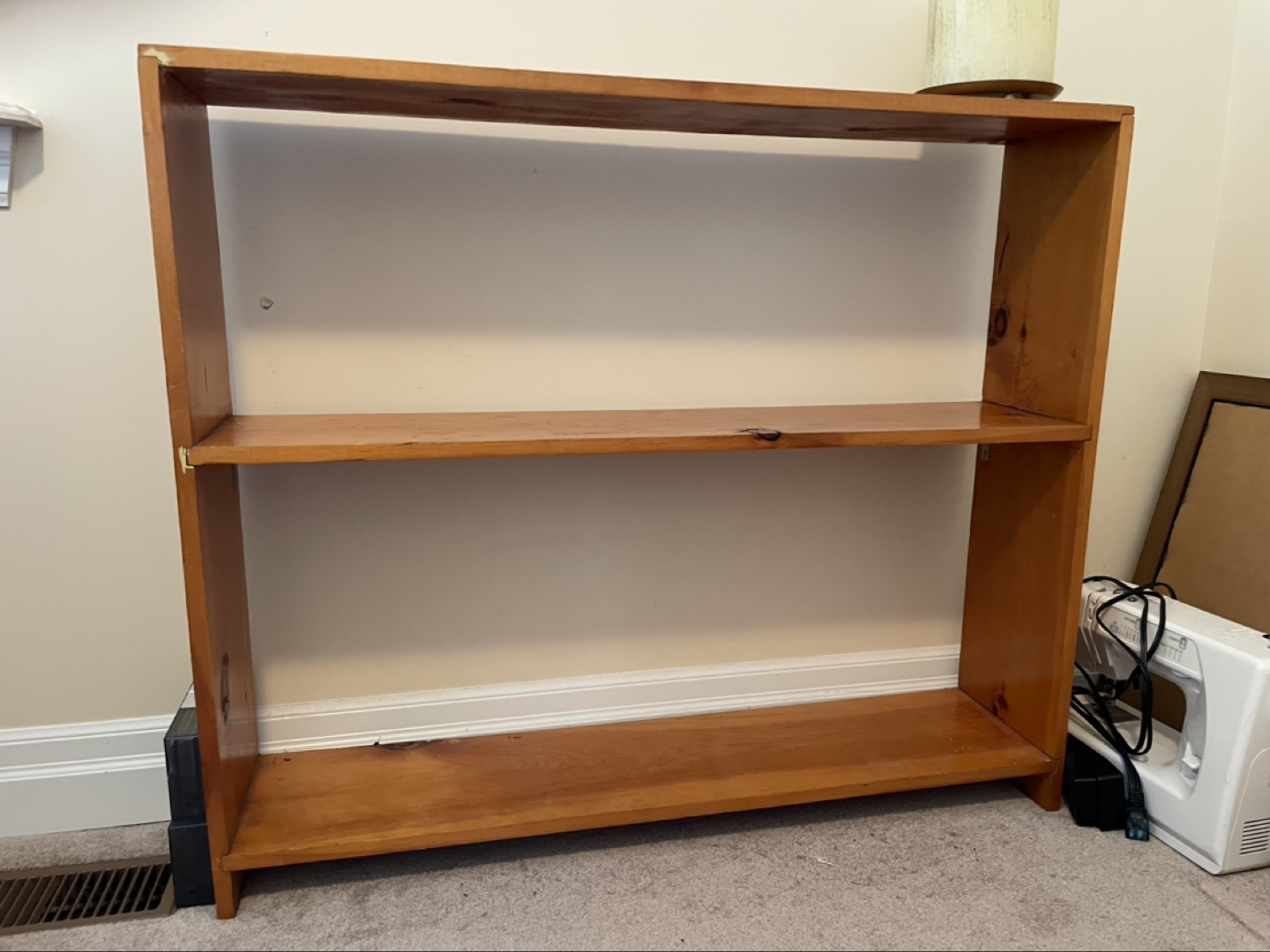 Wooden Two-Shelf Bookcase