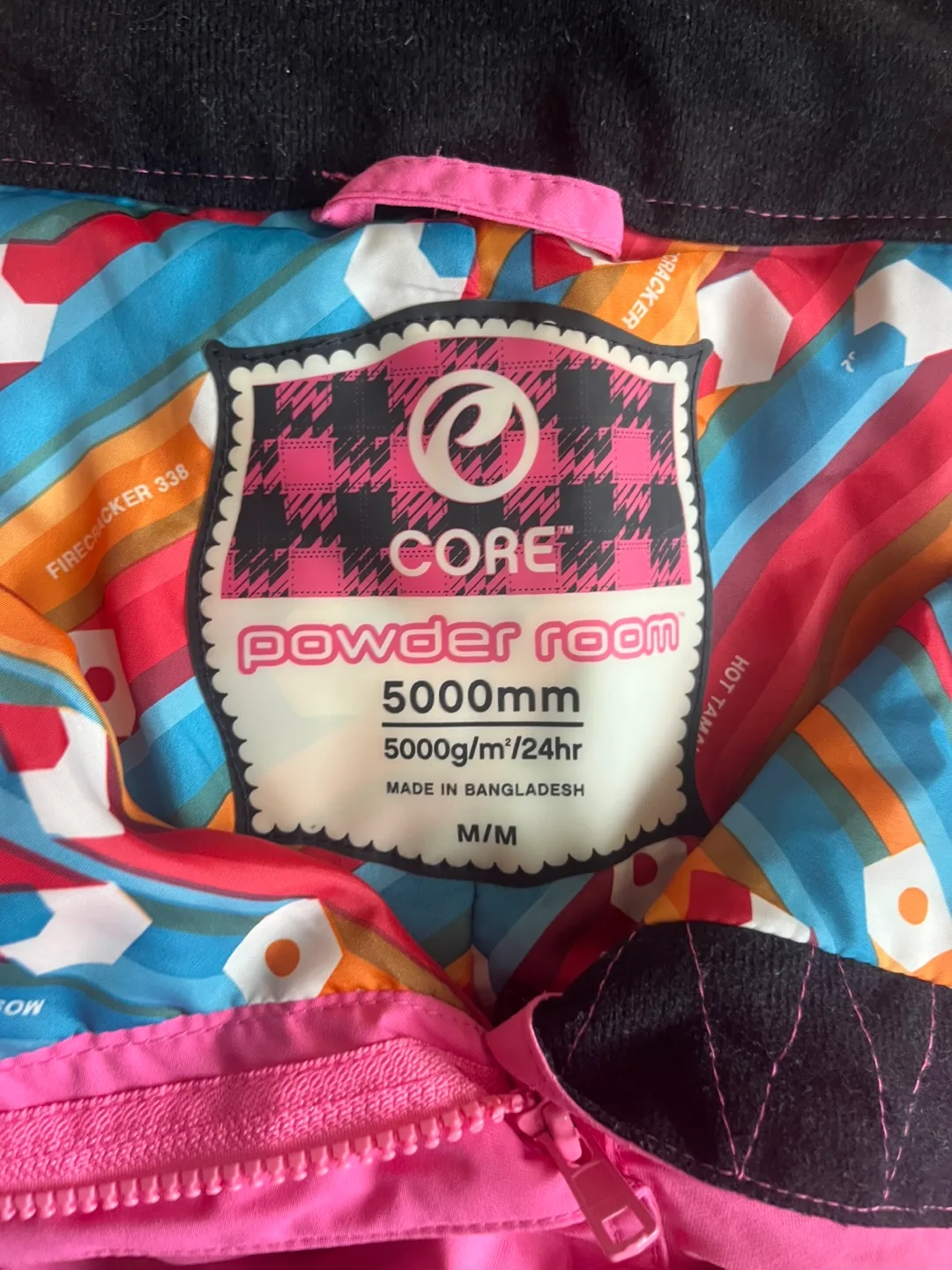 Pink Core Powder Room Snow Pants - Size M/M image indicator(2)