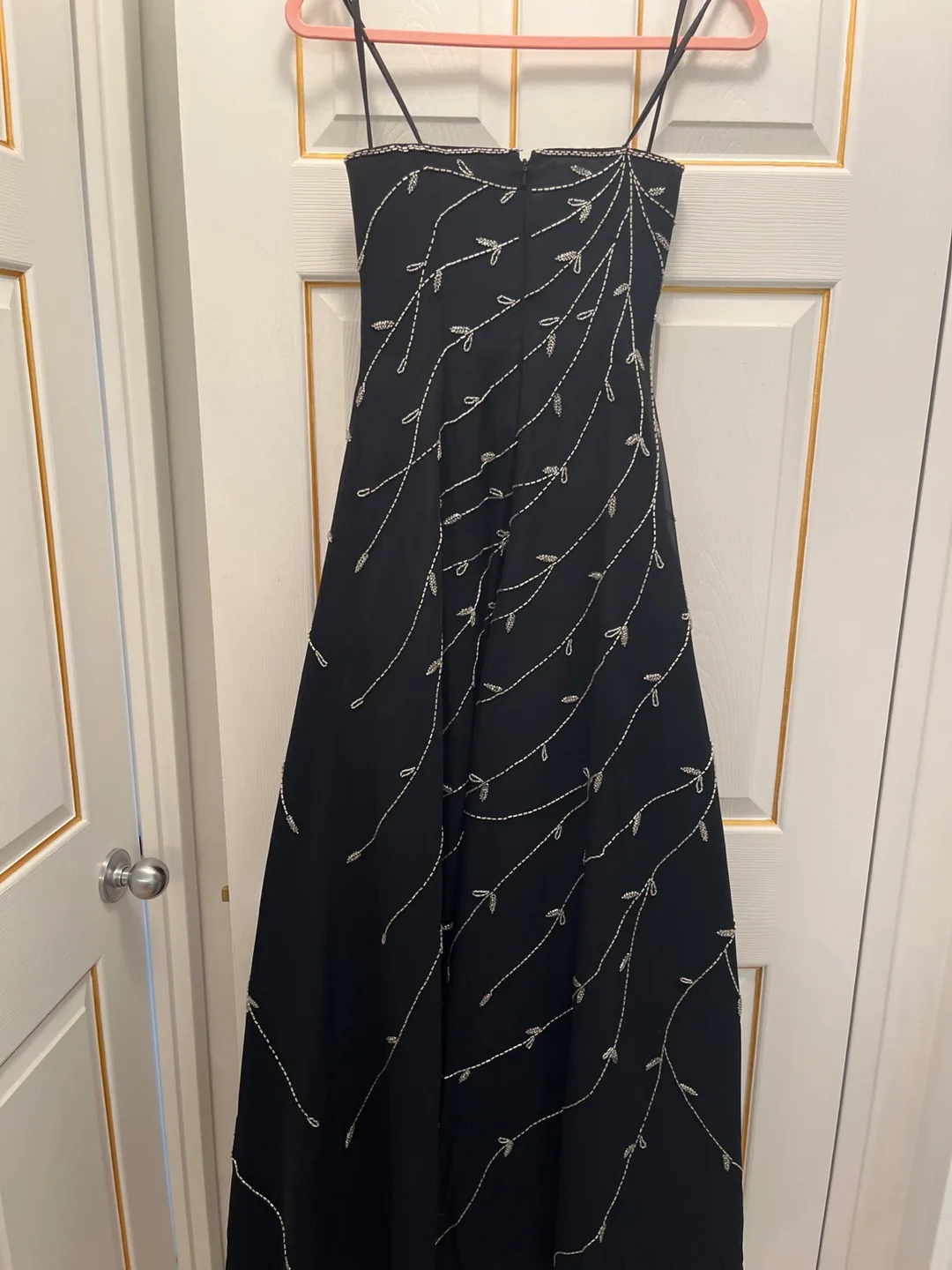 Elegant Black Beaded Evening Gown - Size 6 image indicator(3)