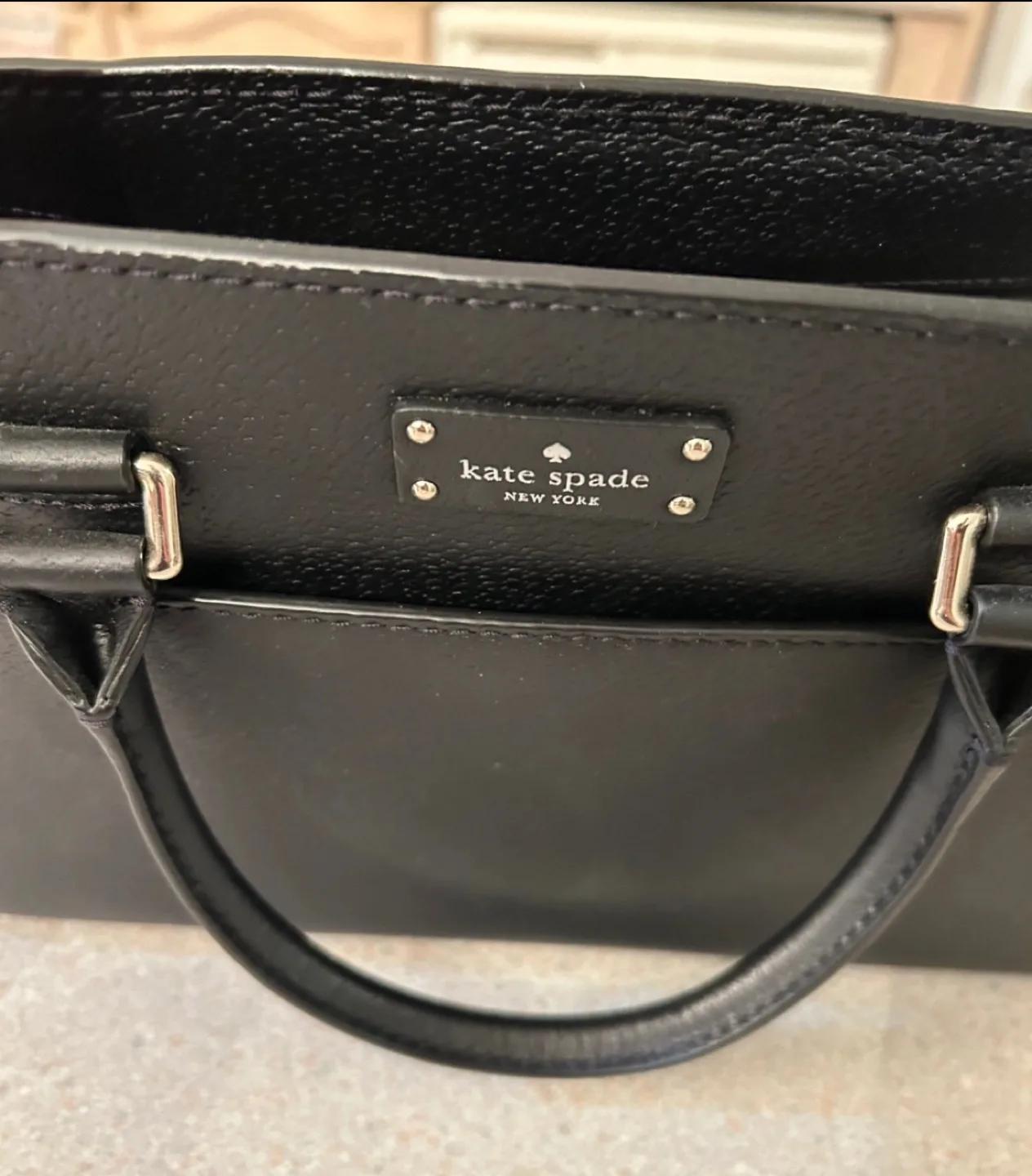 Kate Spade Black Leather Handbag - NEW! image indicator(4)