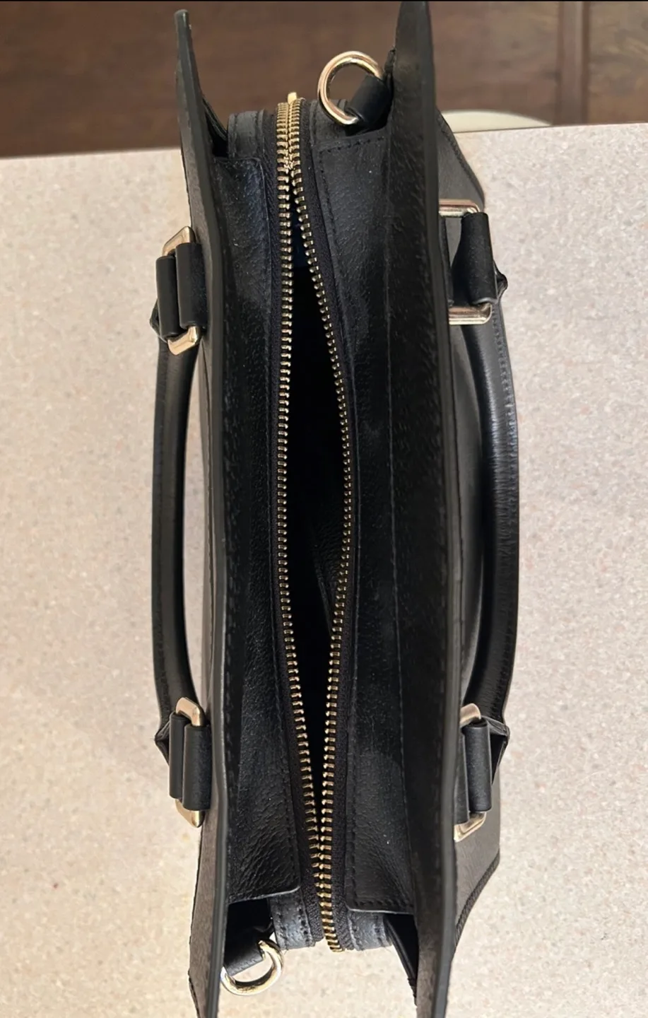 Kate Spade Black Leather Handbag - NEW! image indicator(7)