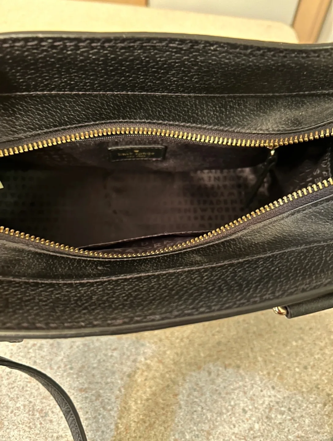 Kate Spade Black Leather Handbag - NEW! image indicator(6)