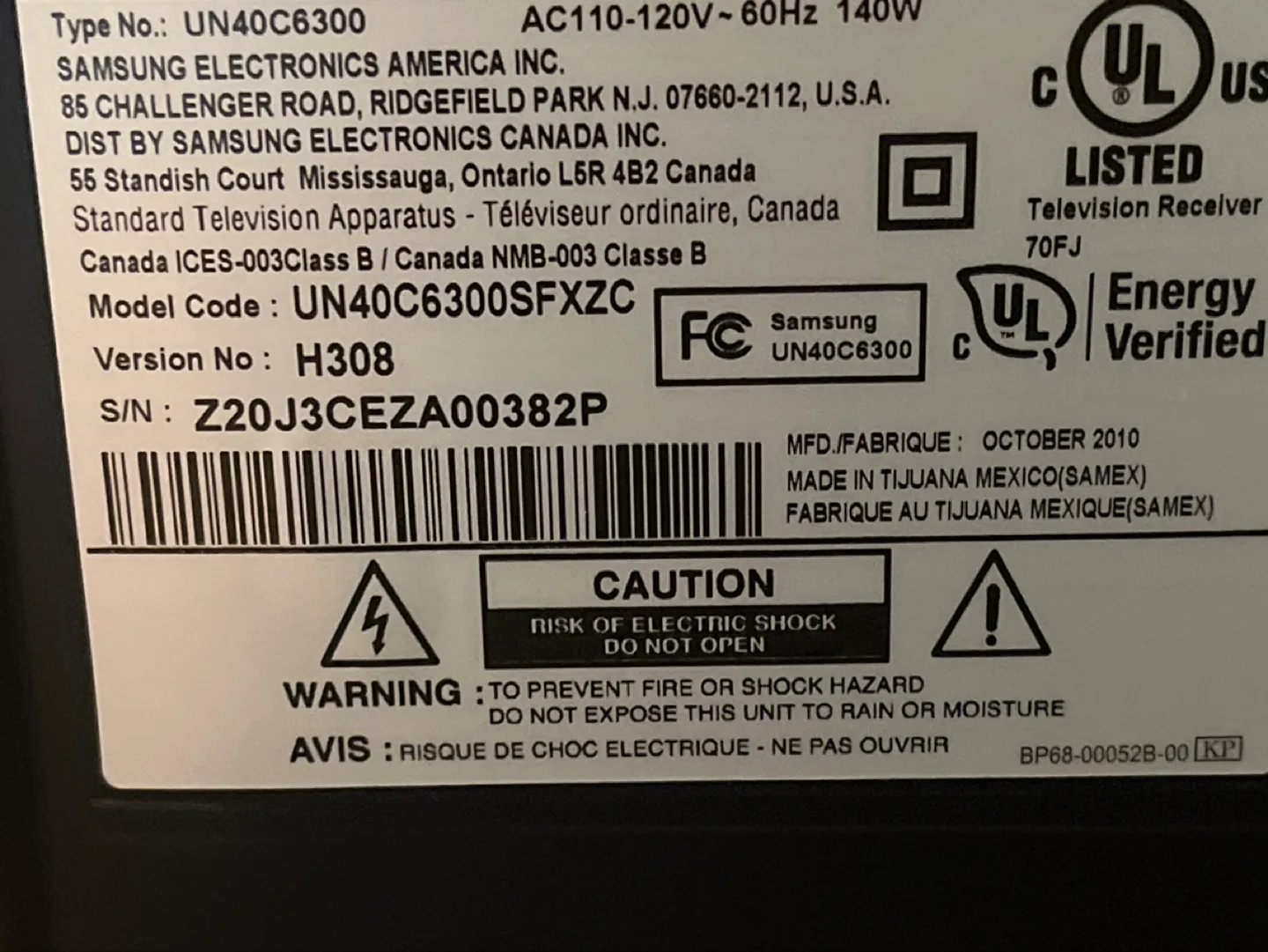 Samsung TV 40 inch image indicator(3)