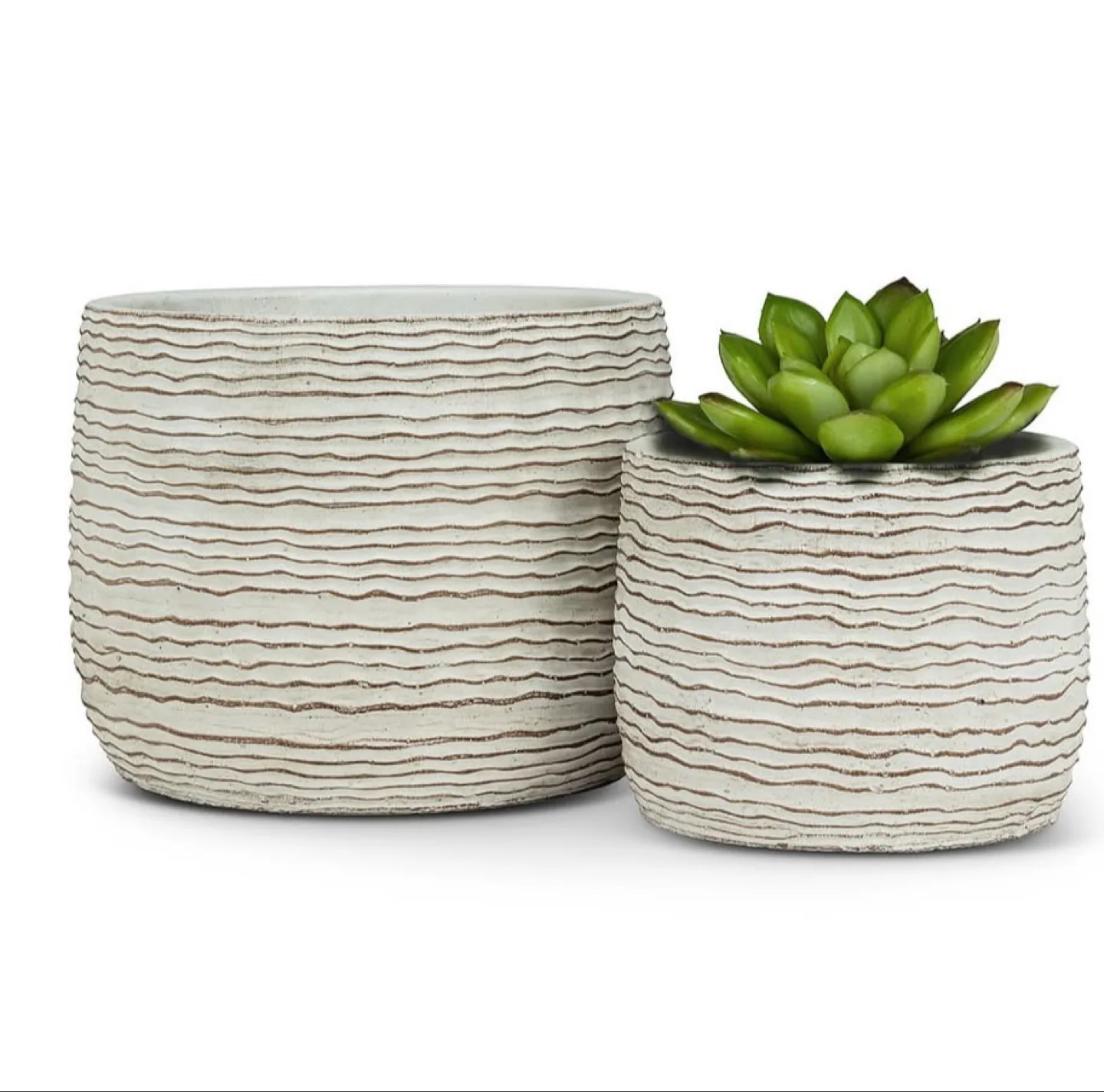 New - 4” Wavy Ripple Planter Pot image indicator(3)