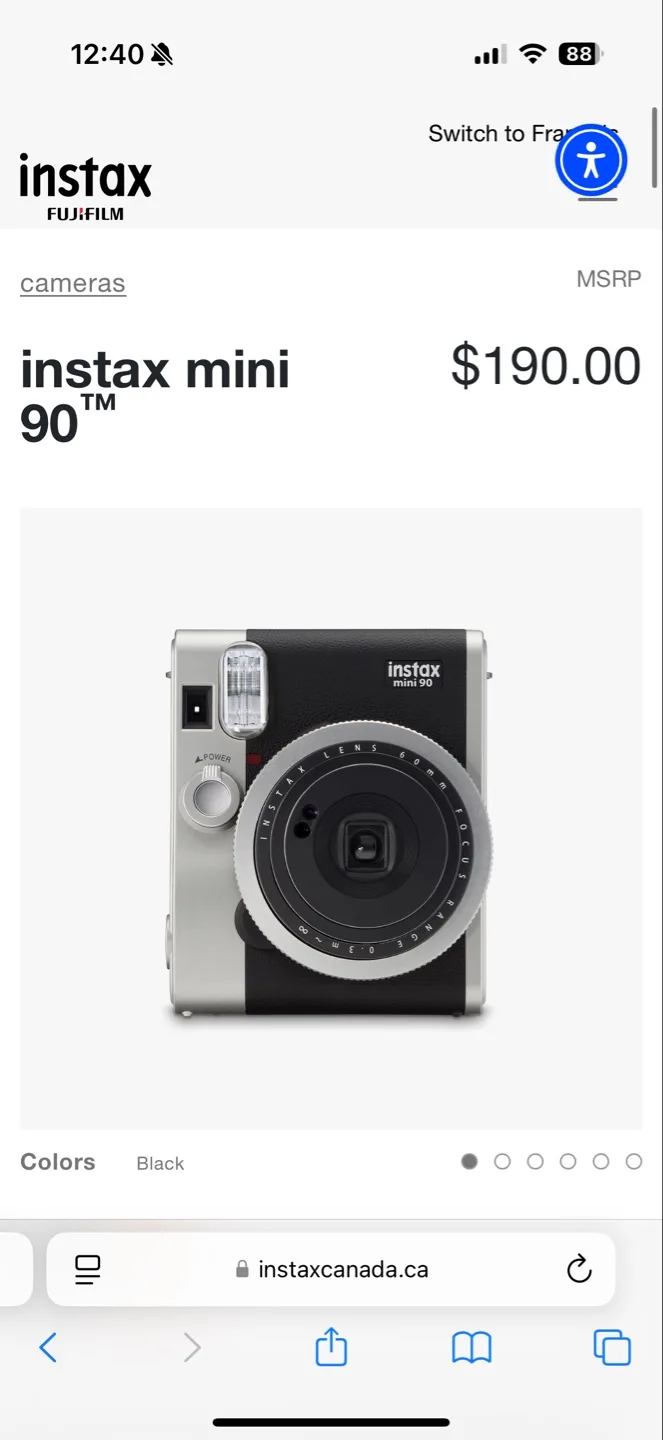 Instax Mini 90 Instant Camera - Black image indicator(2)