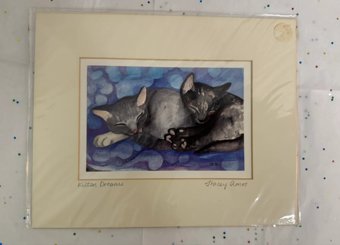 Cute cats! Set of 3 Stacey Amos Cat Prints image indicator(2)