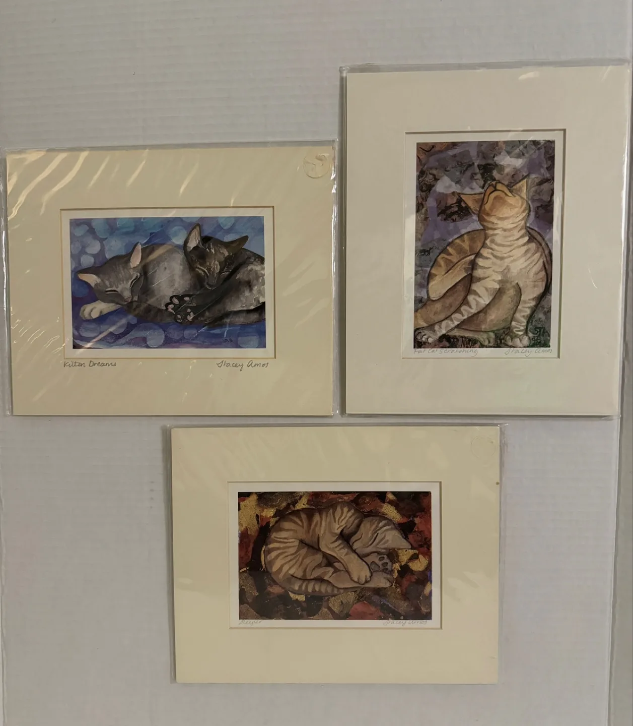 Cute cats! Set of 3 Stacey Amos Cat Prints image indicator(5)