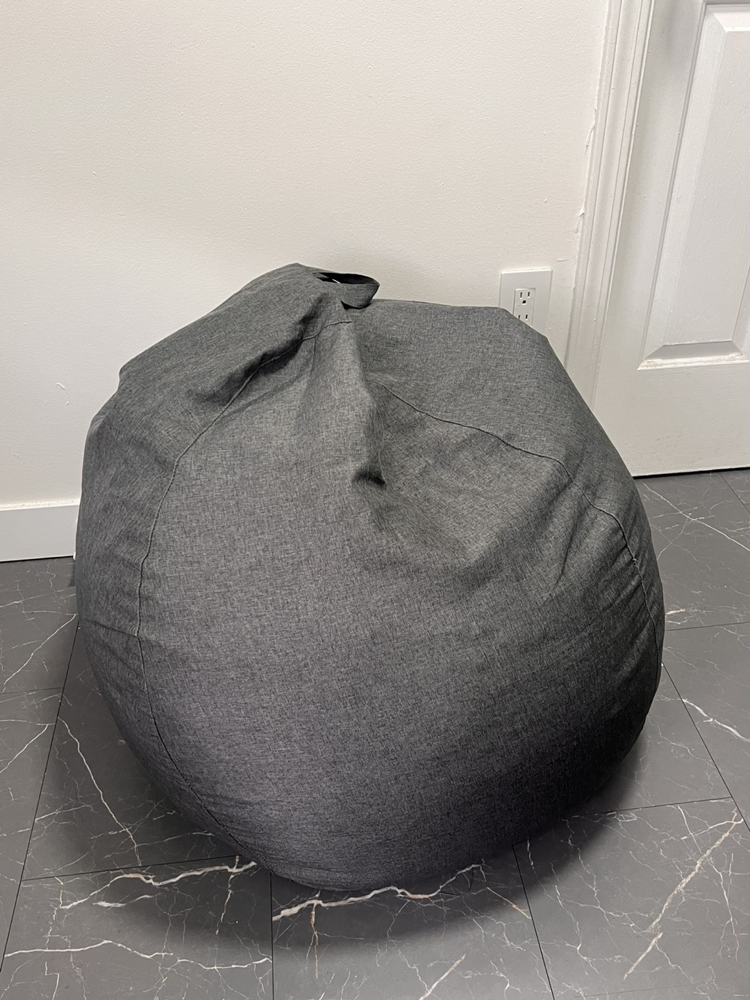 Large Grey Beanbag Chair