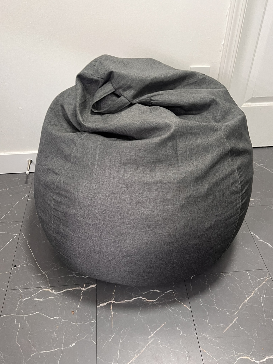 Large Grey Beanbag Chair - photo 2