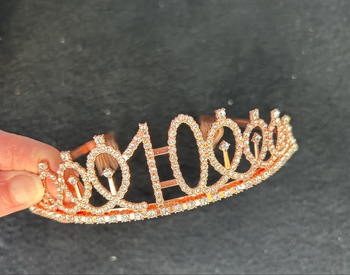 Number 10 Gold Rhinestone Tiara thumbnail