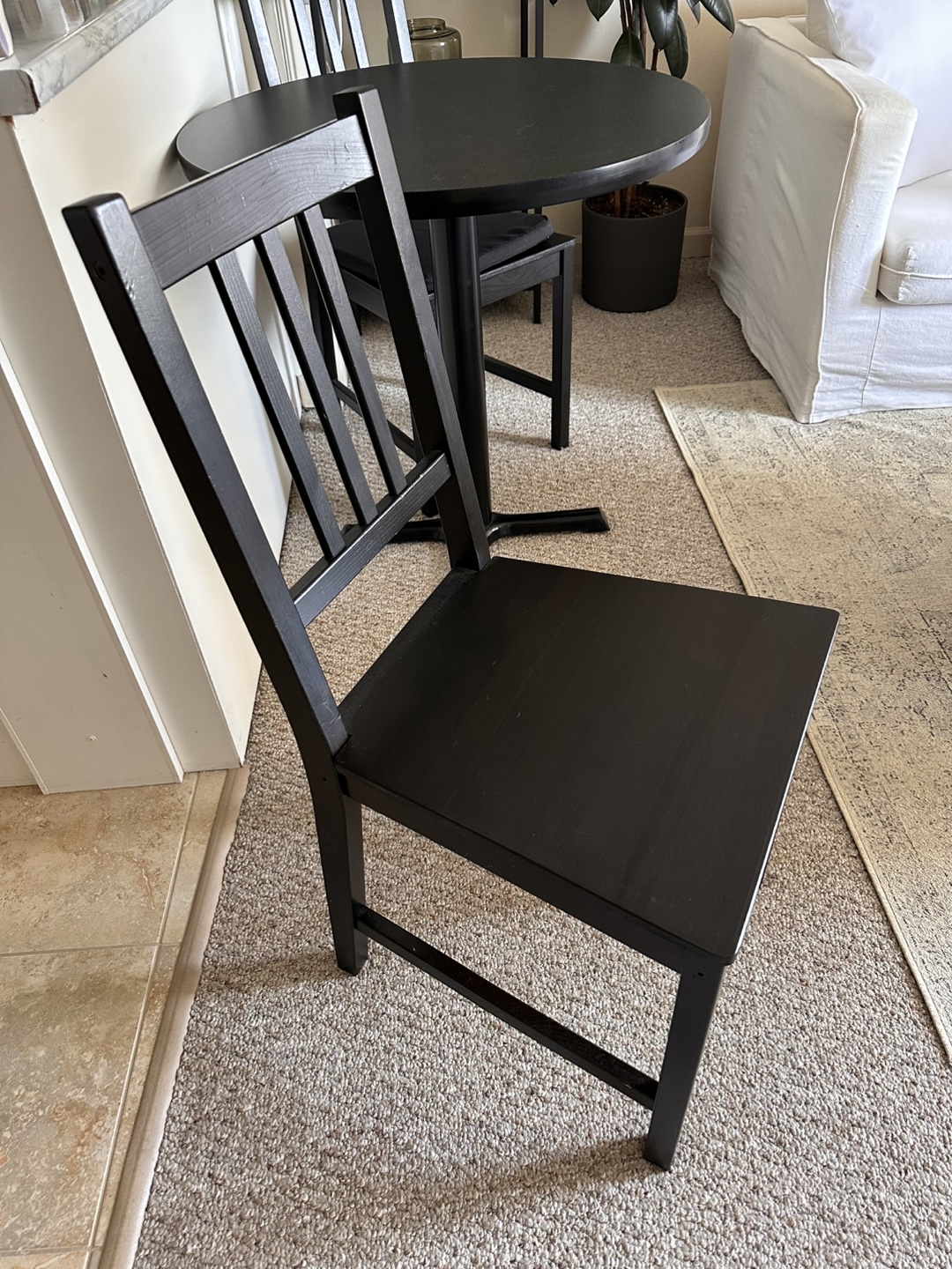 Black Bistro Table and Two Chairs - photo 3