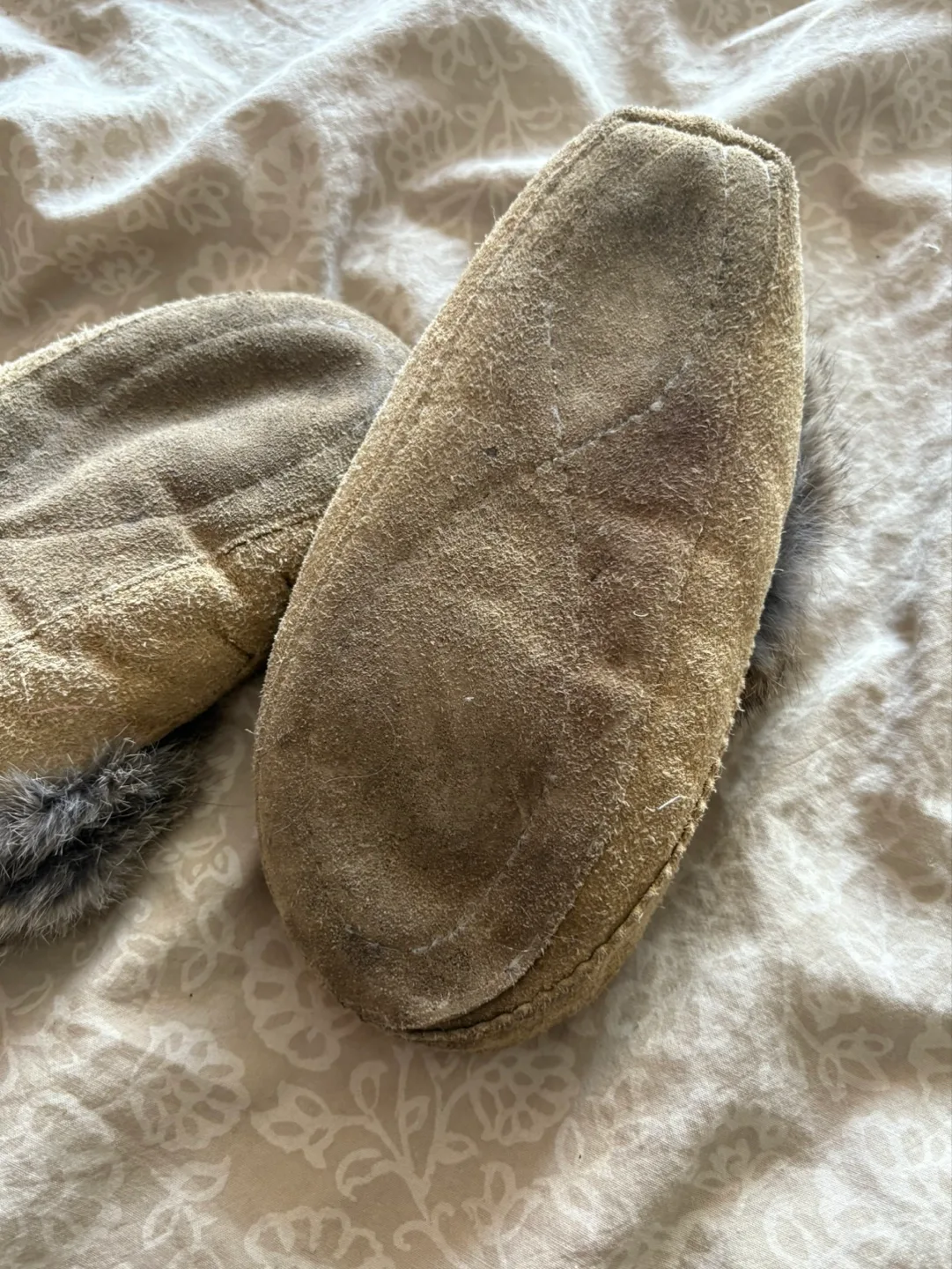 Authentic Beaded Suede Moccasins with Fur Trim image indicator(4)