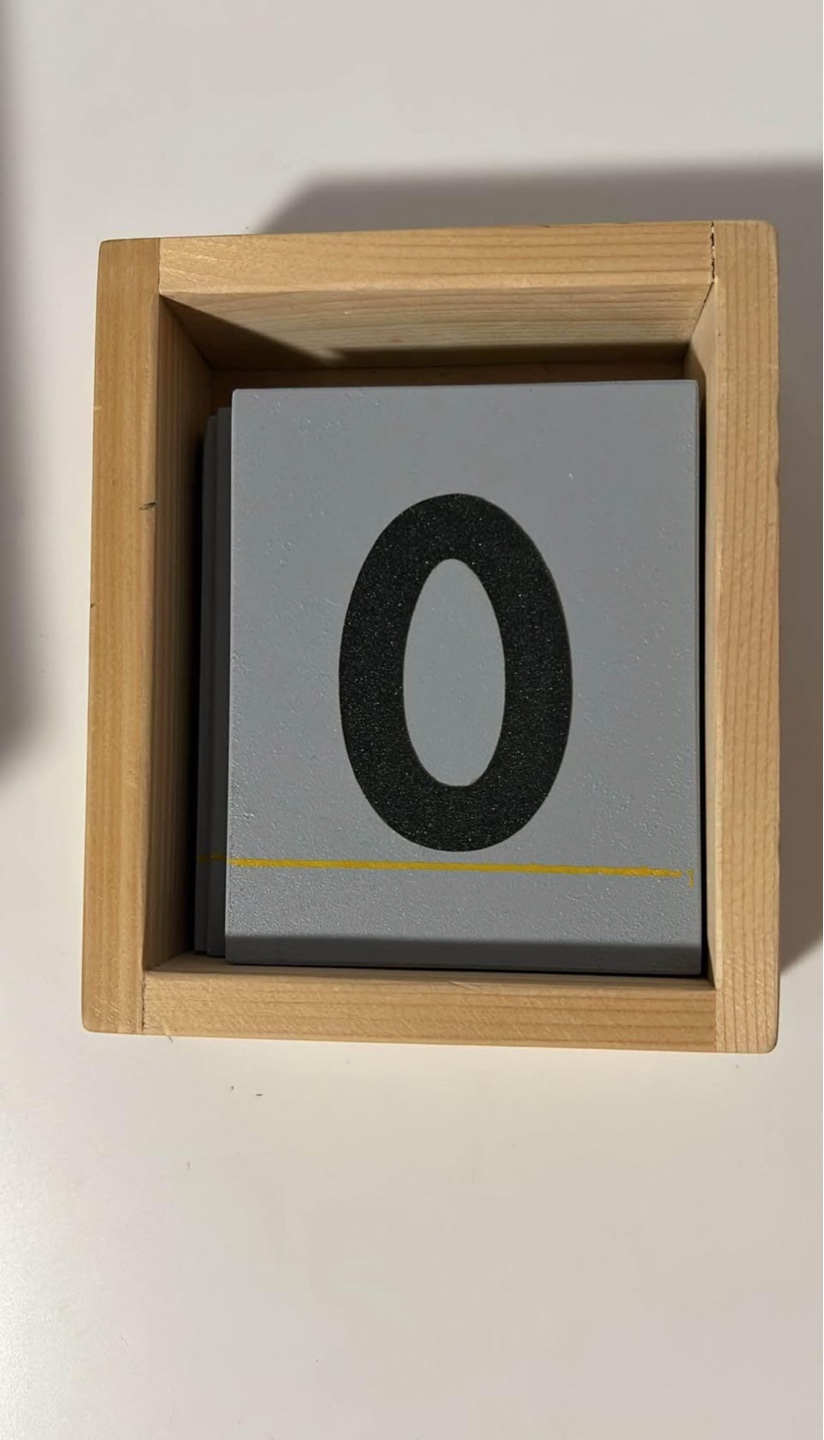 Sandpaper Numbers on Wood 0-9