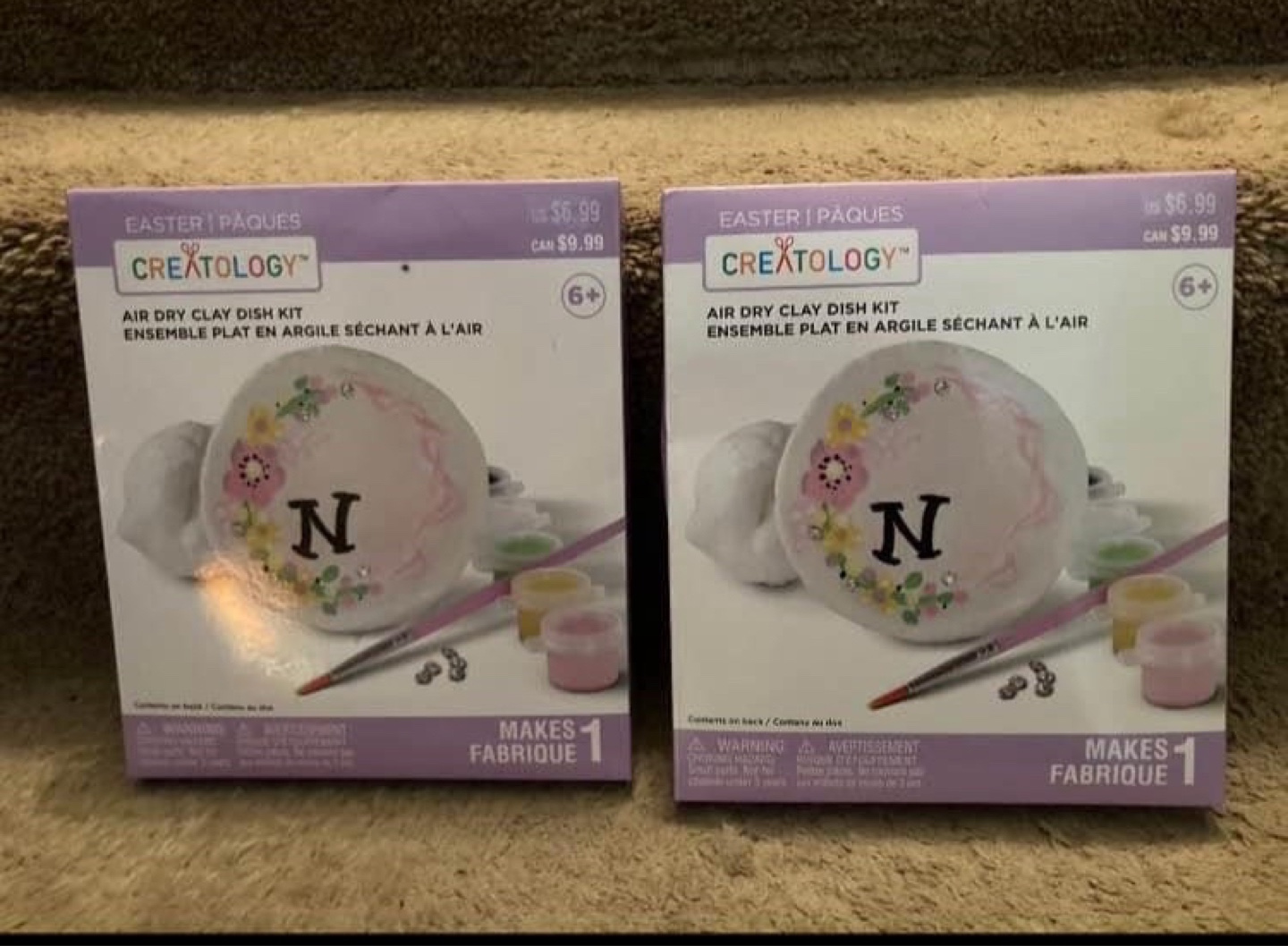Two Creatology Air Dry Clay Dish Kits